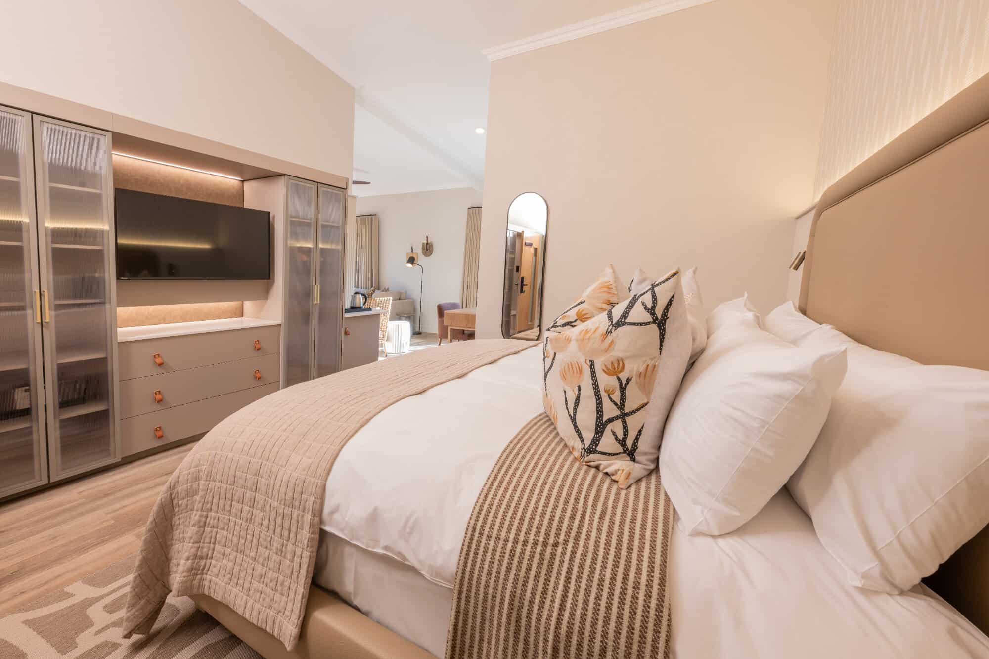 Lux Private - Bed View to Couch
